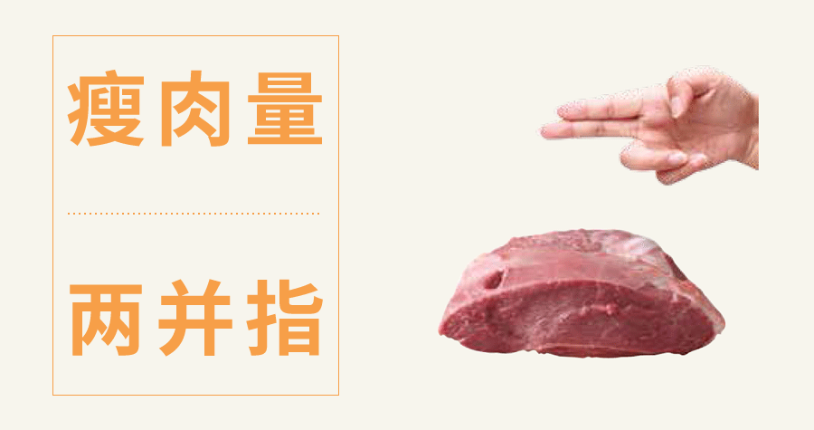 瘦肉量两并指